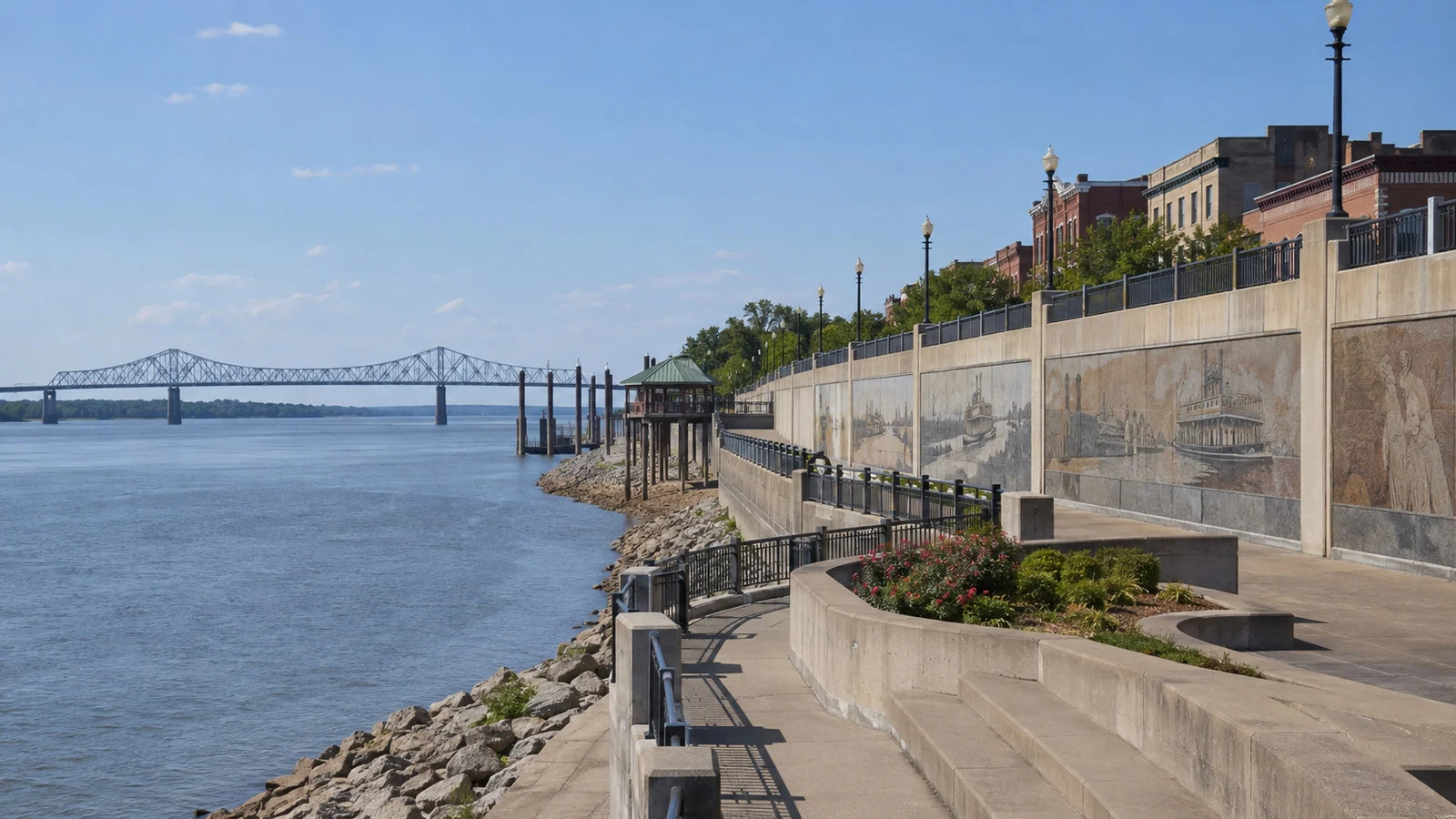 Paducah riverfront and floodwall