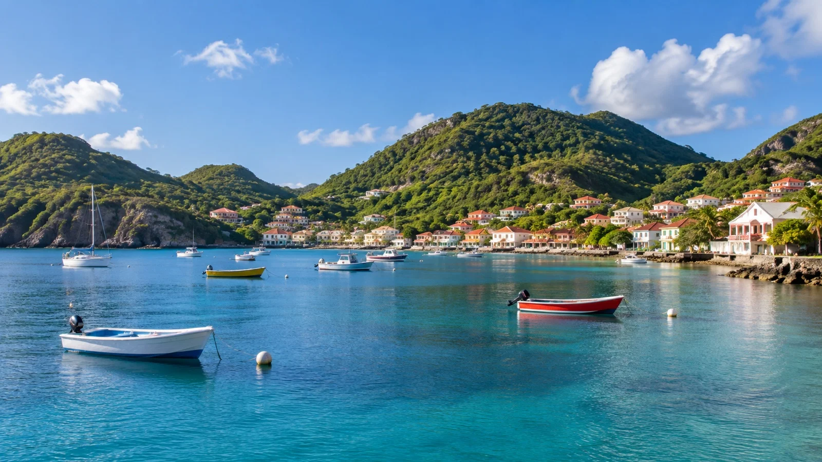 Terre-de-Haut village and bay in Les Saintes