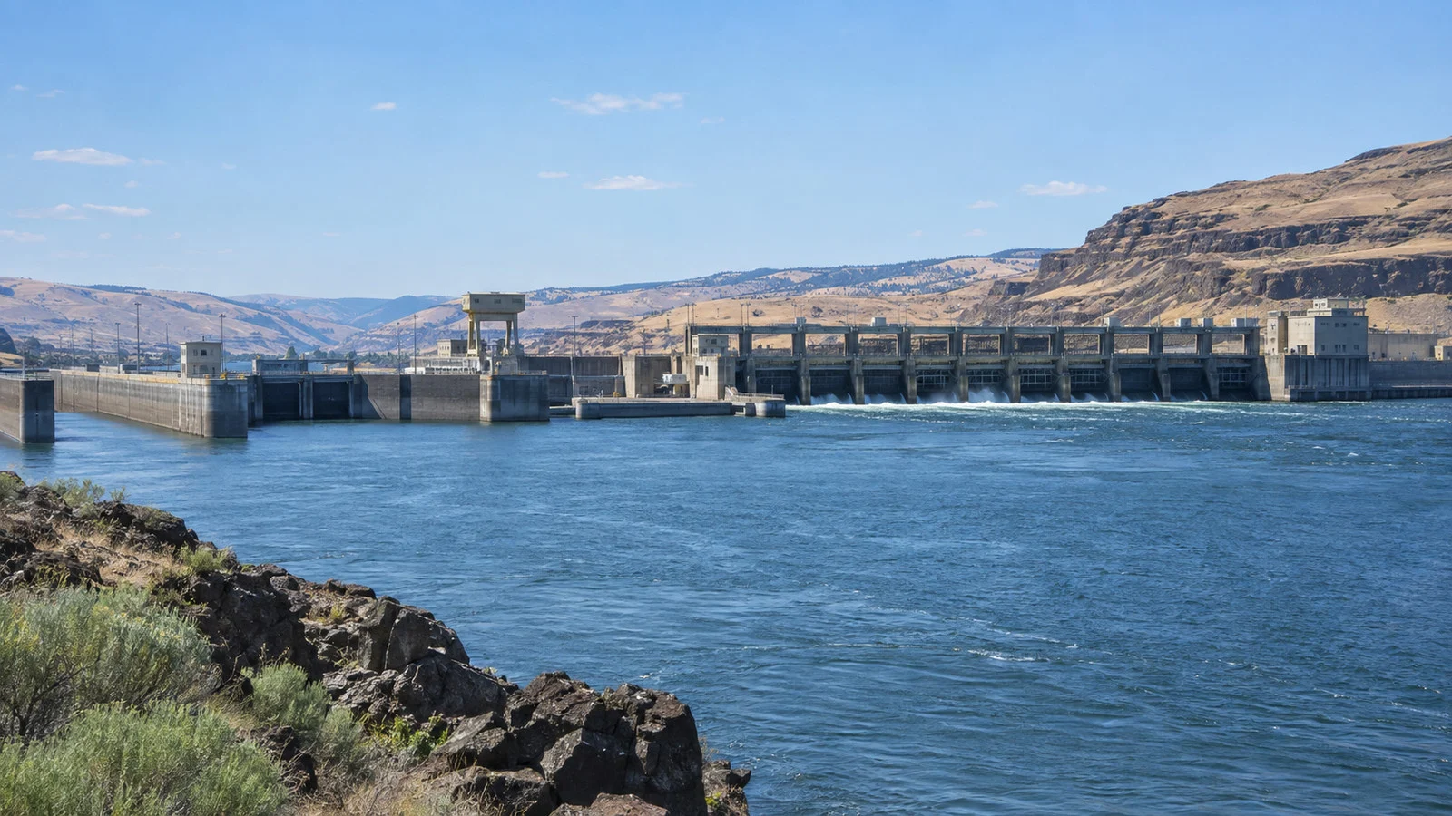 The Dalles Lock and Dam on the Columbia River