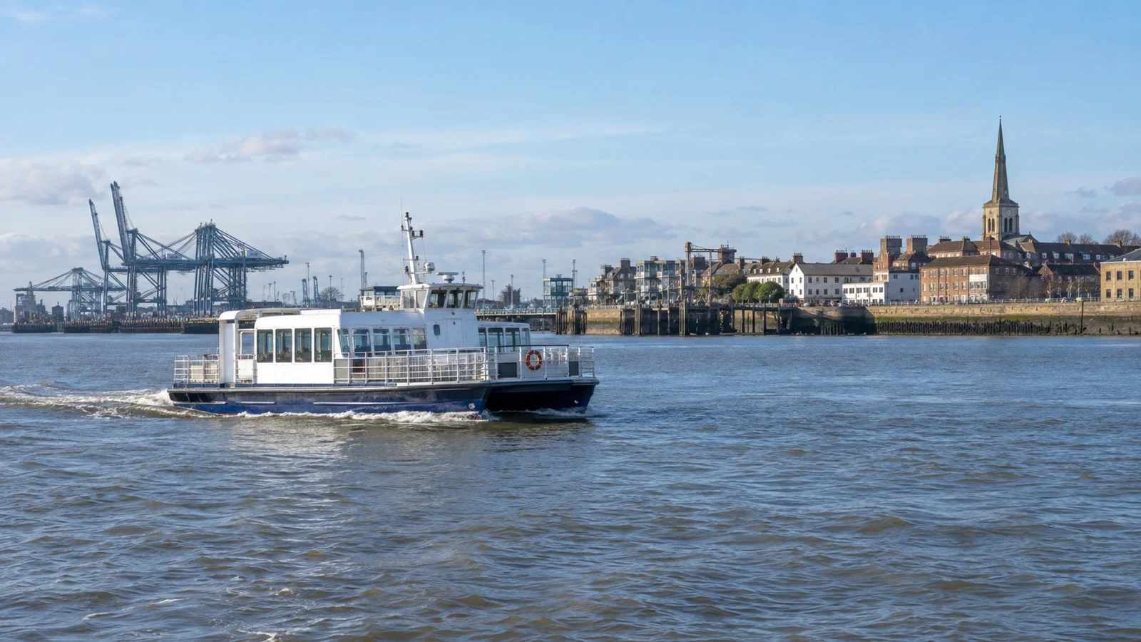 Tilbury Gravesend passenger ferry on Thames