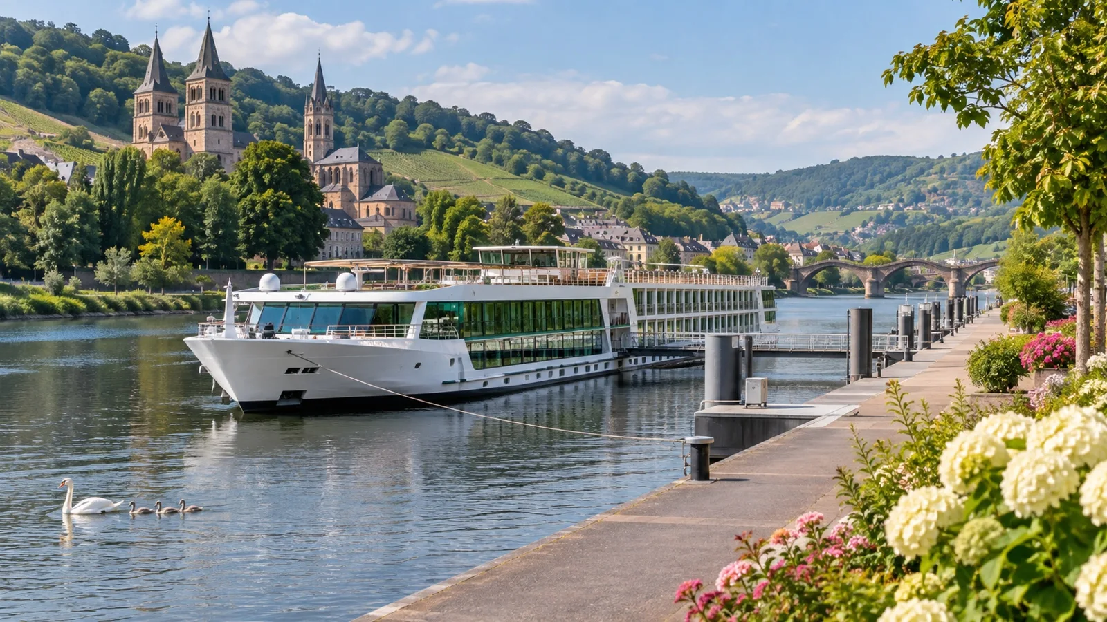 Trier Moselle river cruise quay