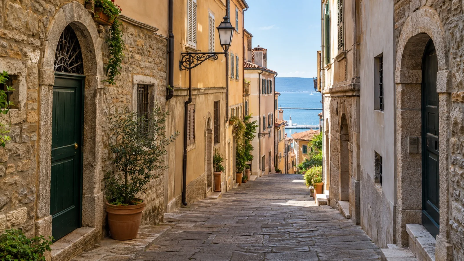 Cavana old town street in Trieste