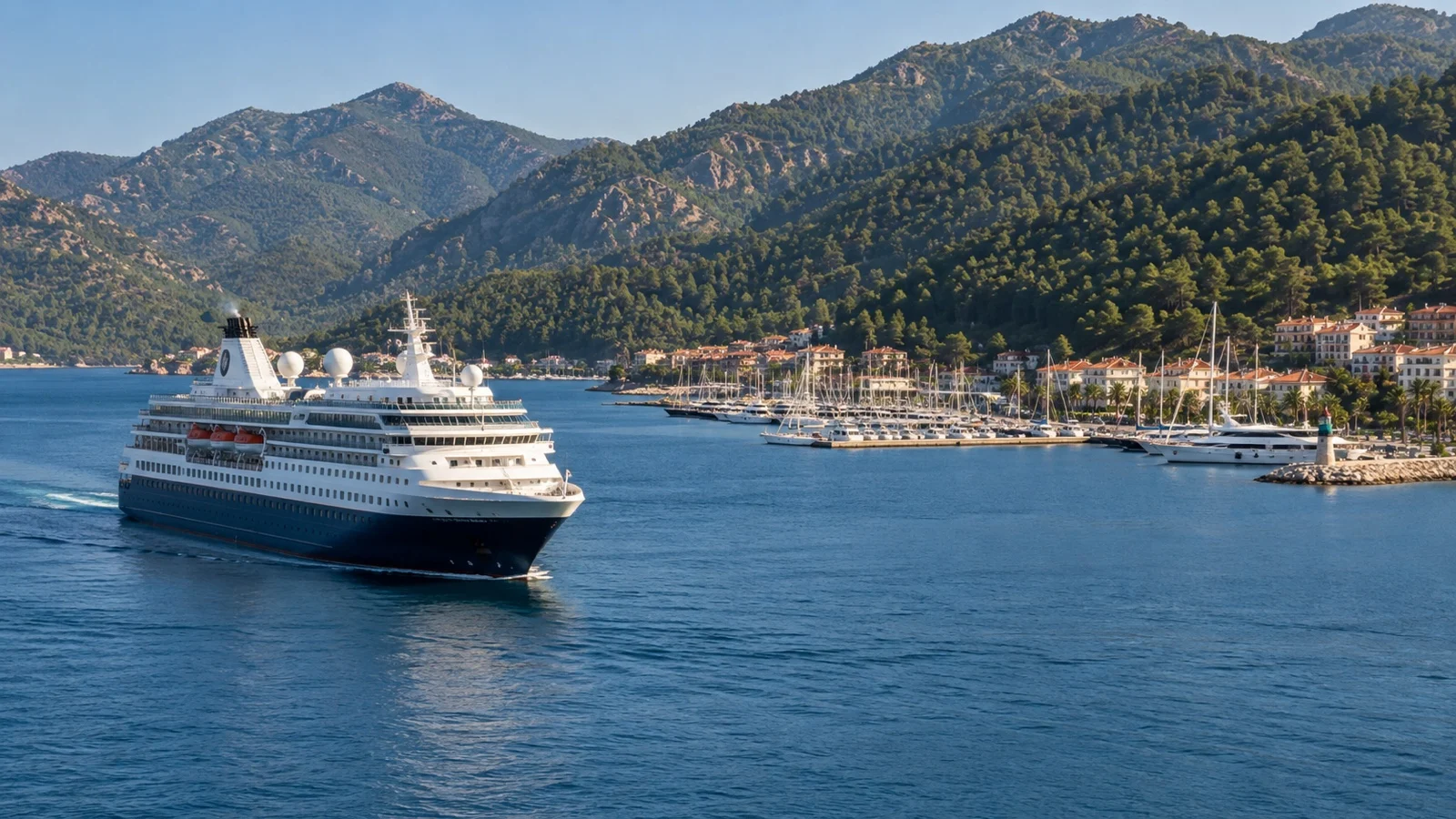 Cruise ship in Marmaris bay