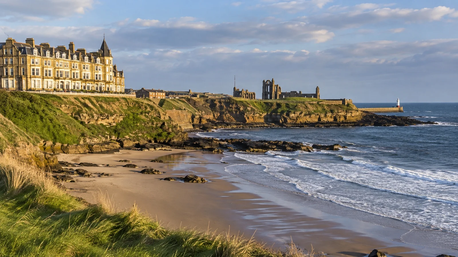 Tynemouth coast hotel area near Newcastle cruise port