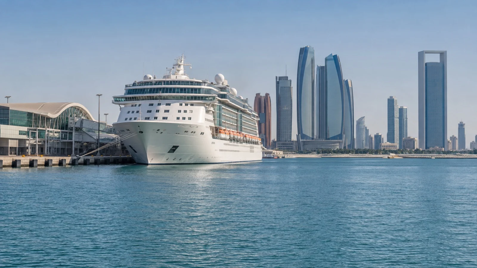 Cruise ship at Abu Dhabi Zayed Port