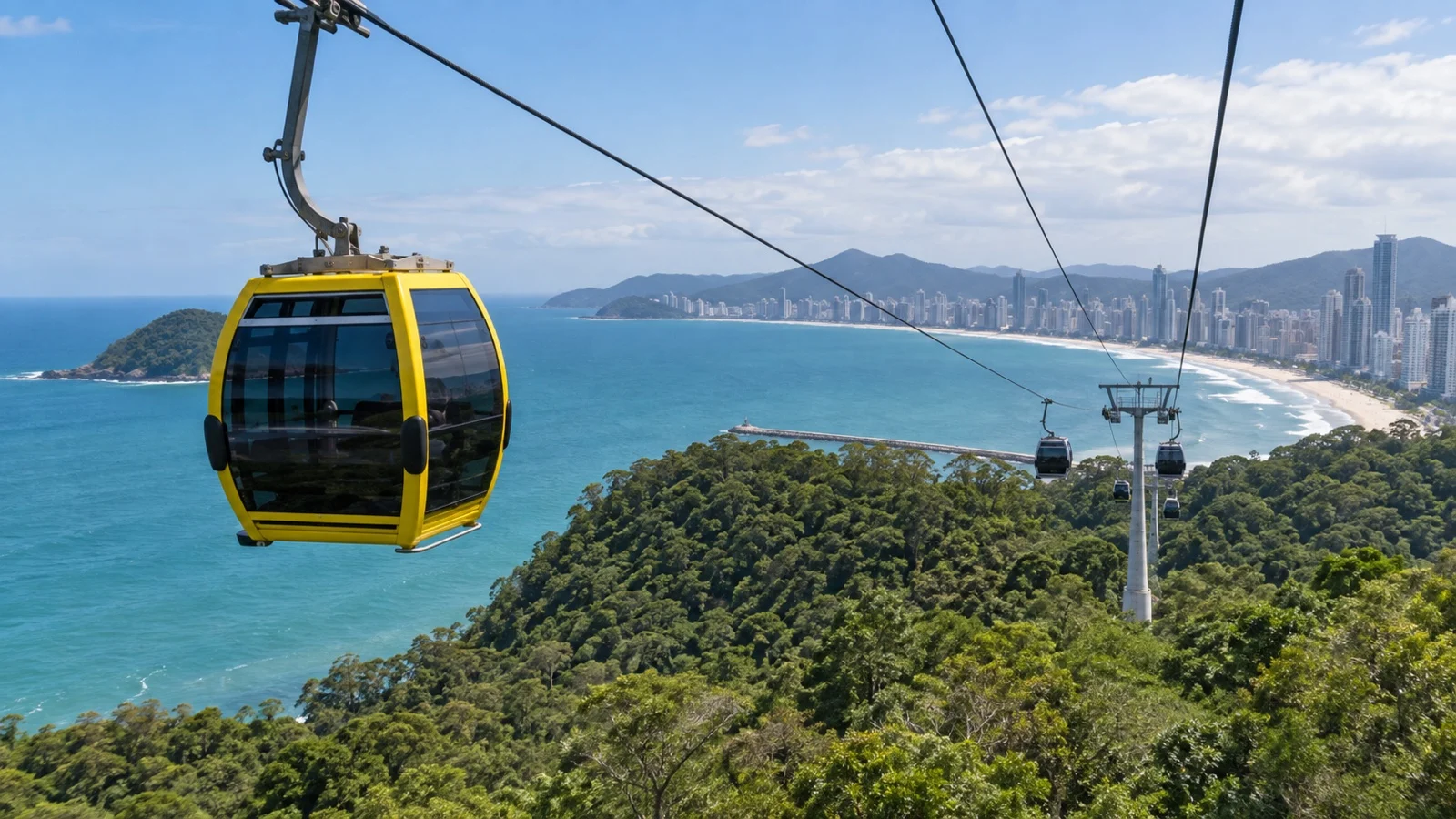 Parque Unipraias cable car near Balneário Camboriú