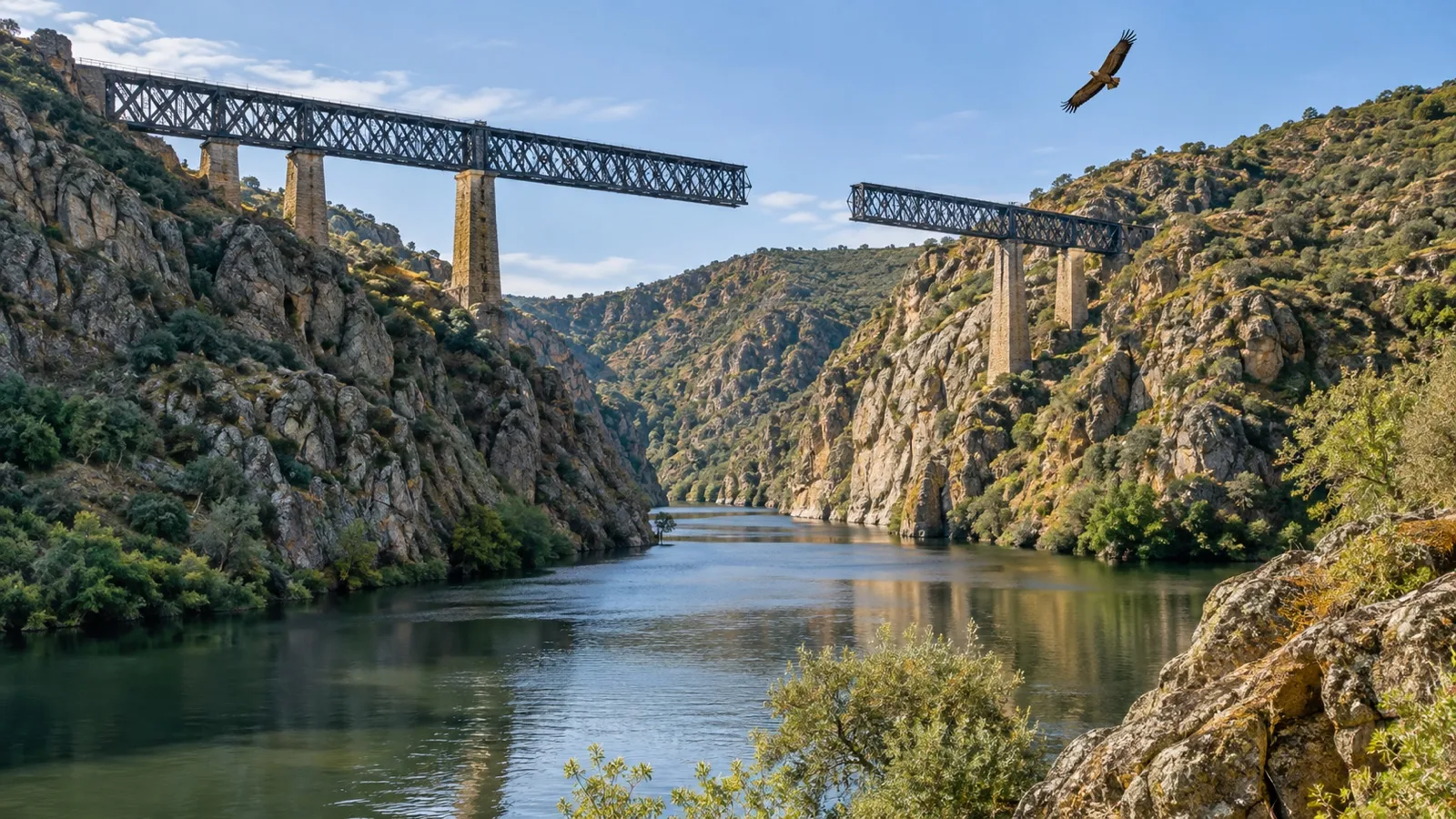 Camino de Hierro railway bridges and canyon