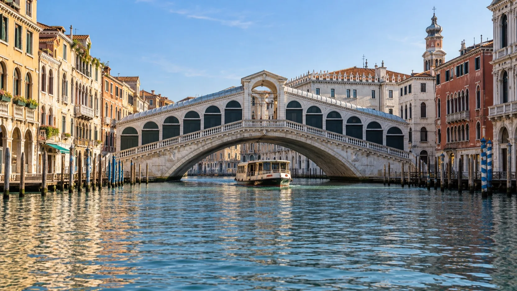 Rialto Bridge crossing Venice’s Grand Canal