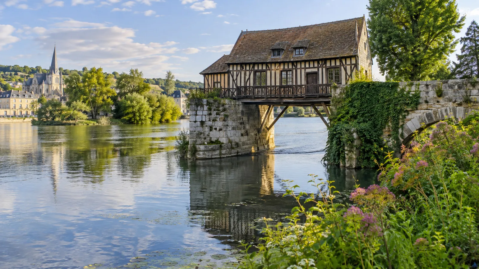 Old Mill of Vernon above the Seine