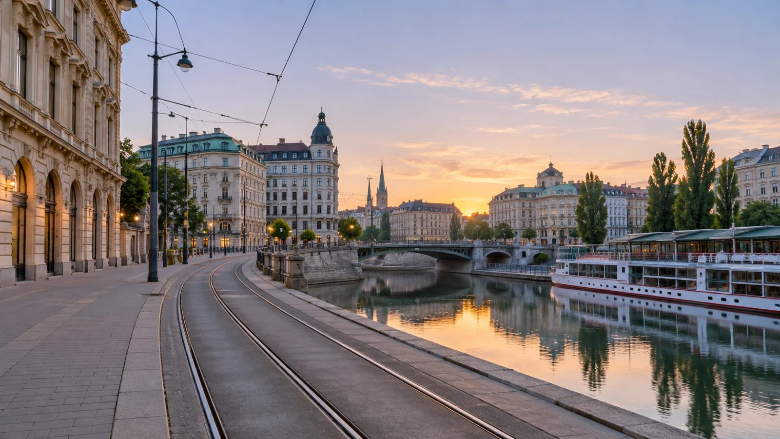 Vienna Schwedenplatz and historic center near river-cruise transfers