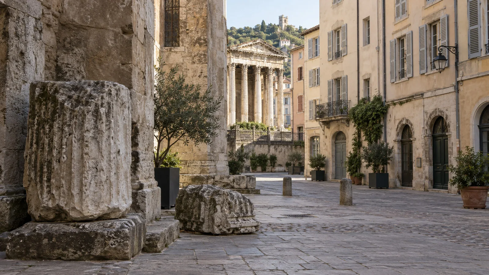 Vienne Roman monuments and historic street