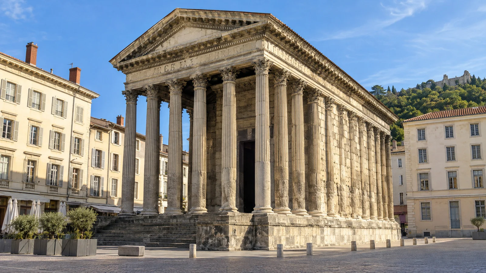 View of Temple of Augustus and Livia near Vienne