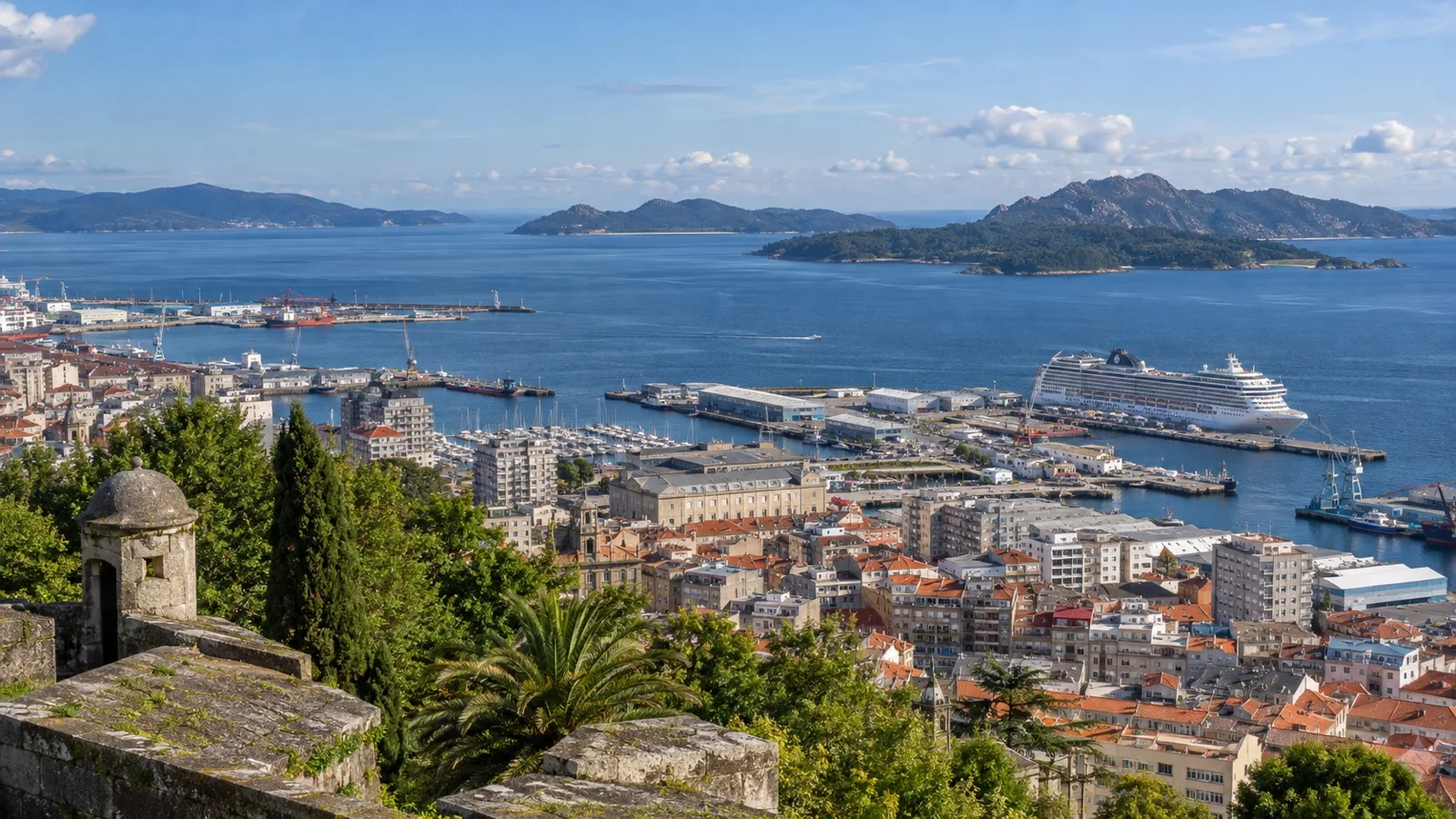 View from O Castro above Vigo harbor