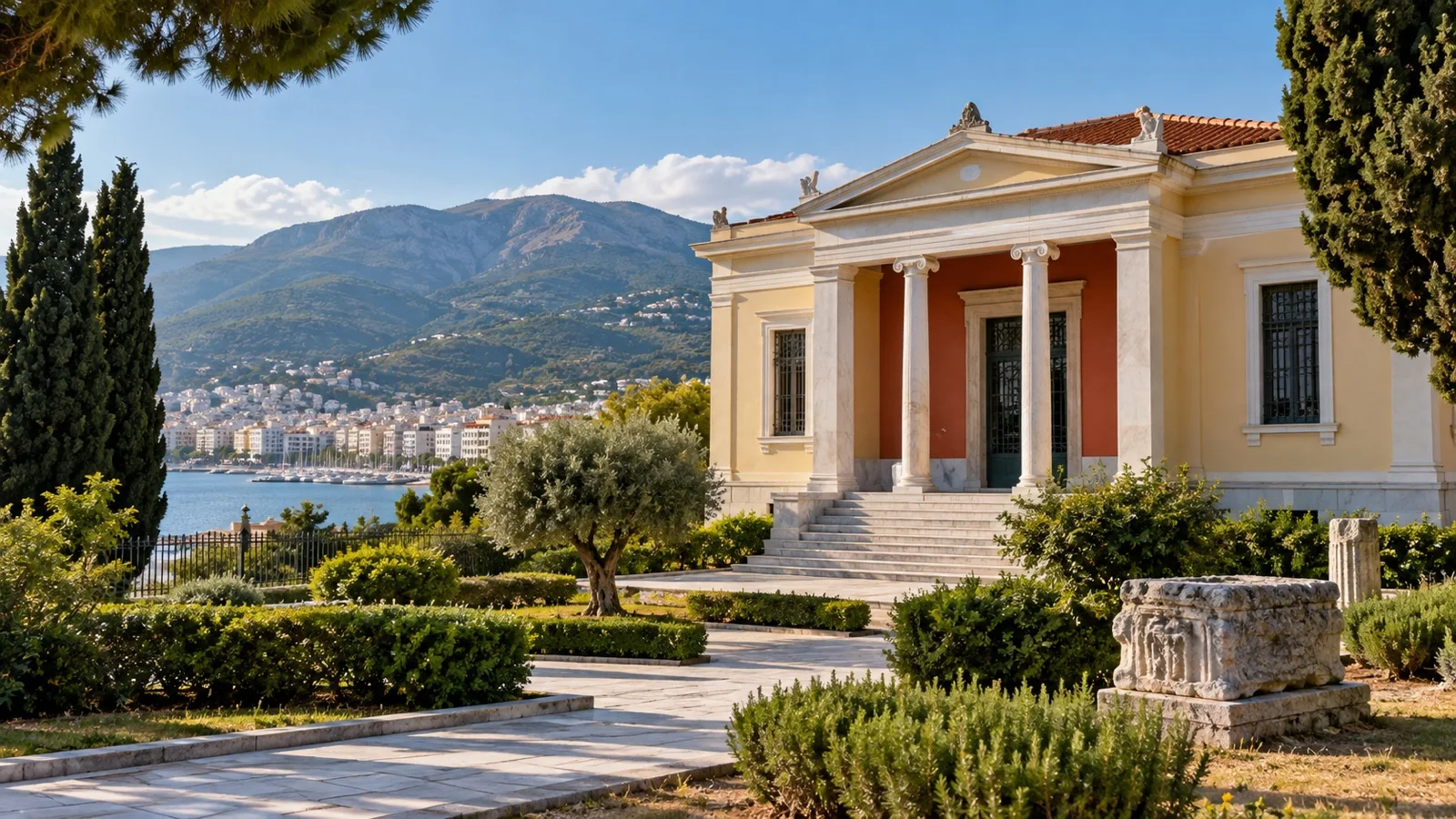Historic archaeological museum building in Volos