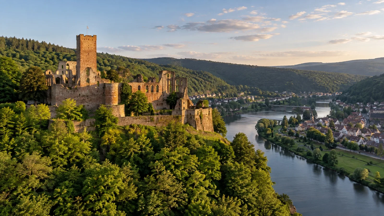 Wertheim Castle above Main and Tauber rivers