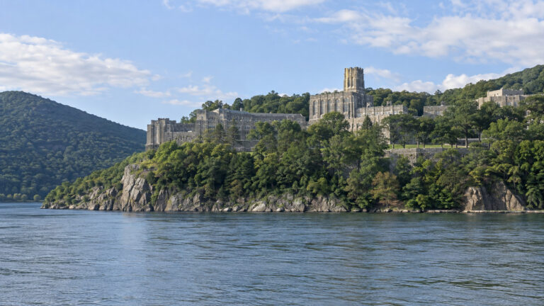Hudson River shoreline beneath the West Point campus