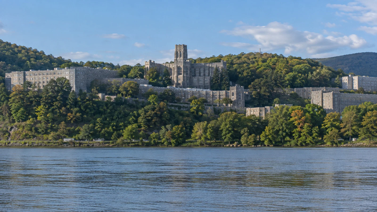 United States Military Academy buildings above the Hudson