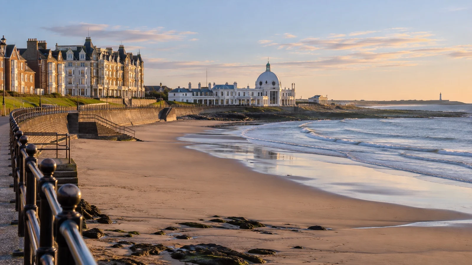 Whitley Bay seafront hotel area