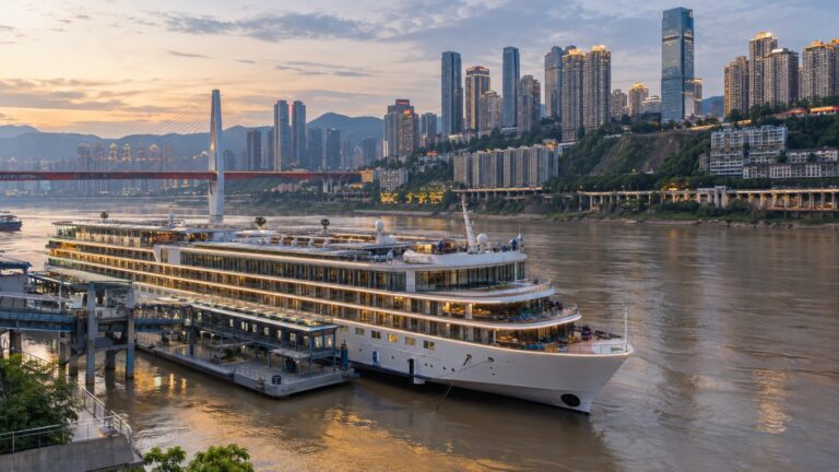 Yangtze river cruise ship at Chongqing