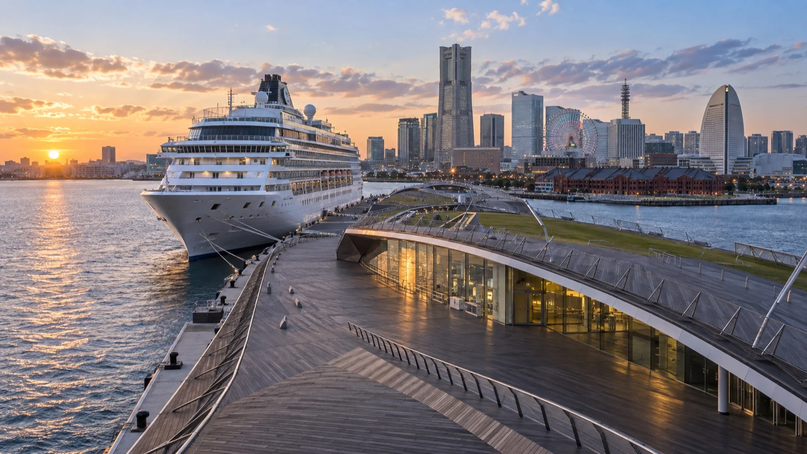 Cruise ship at Yokohama's Osanbashi terminal