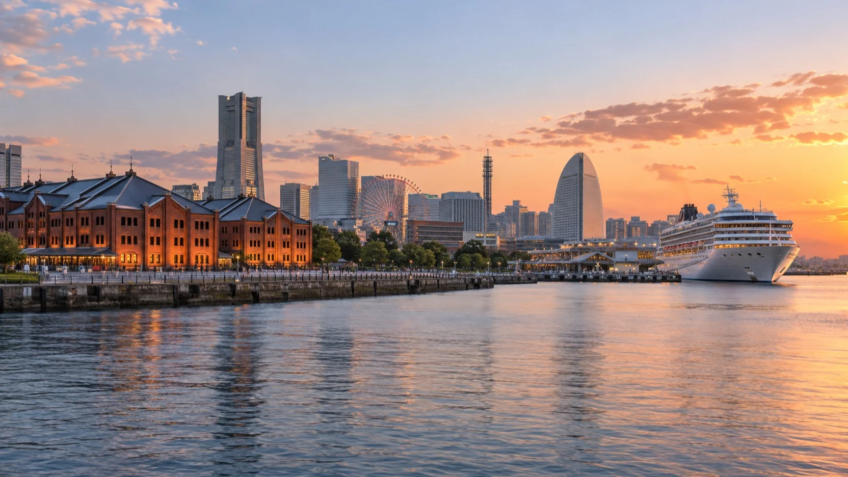 Shinko Pier near Yokohama's Red Brick Warehouse
