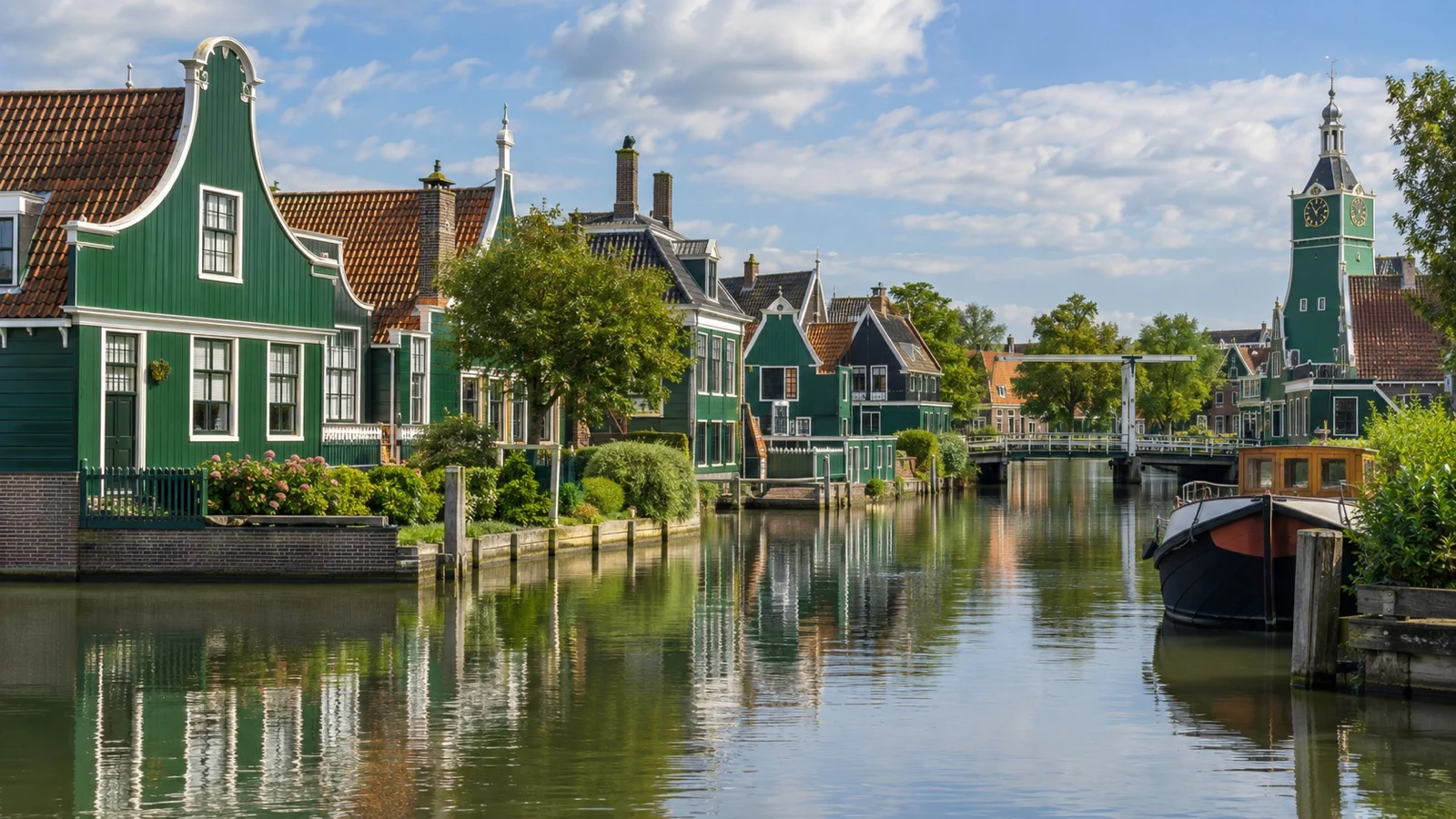 Zaandam waterfront hotel area for Amsterdam river cruise
