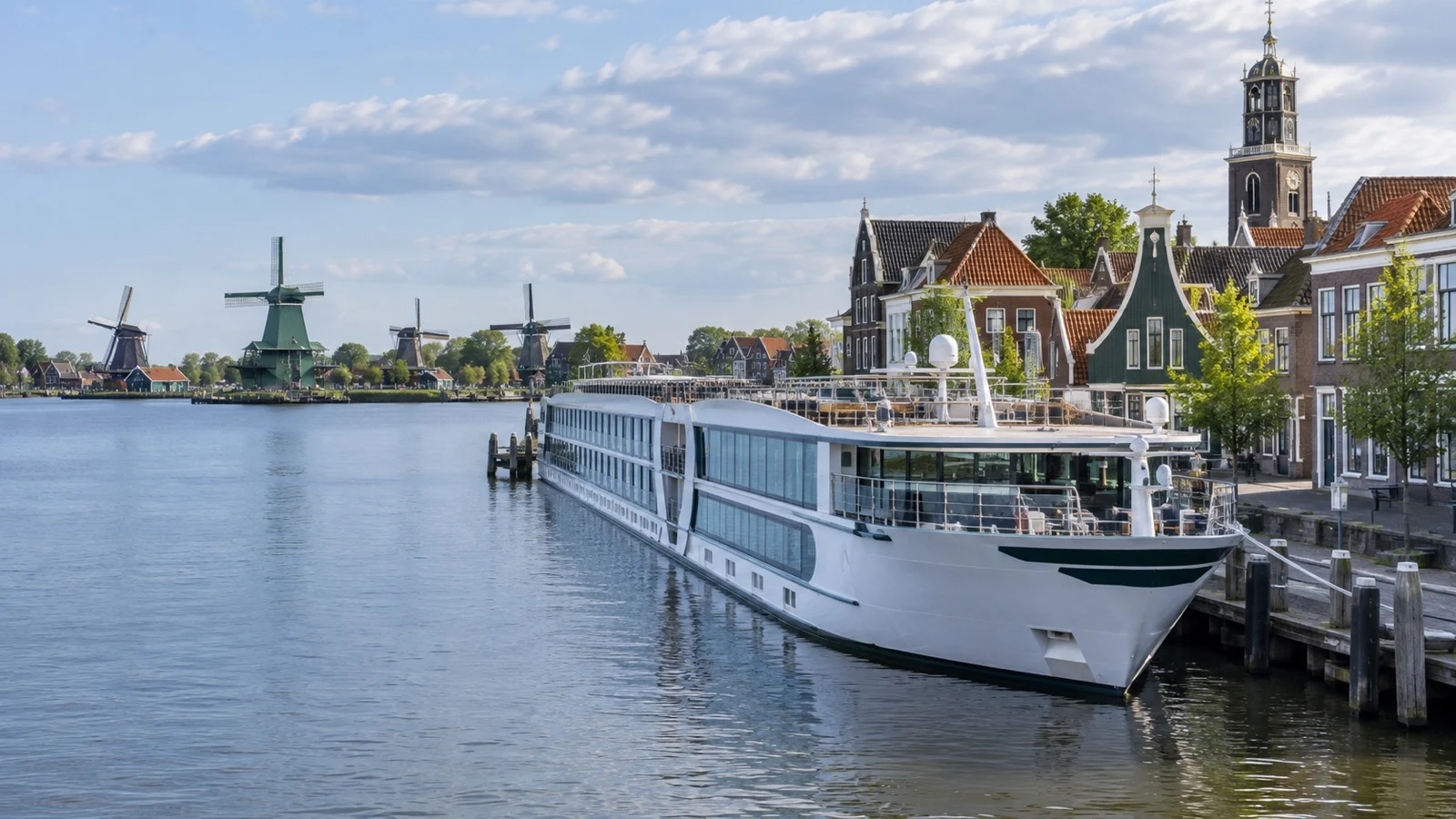 River cruise ship at Zaandam near Amsterdam