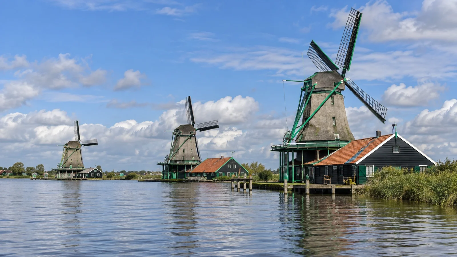 Windmills at Zaanse Schans near Zaandam